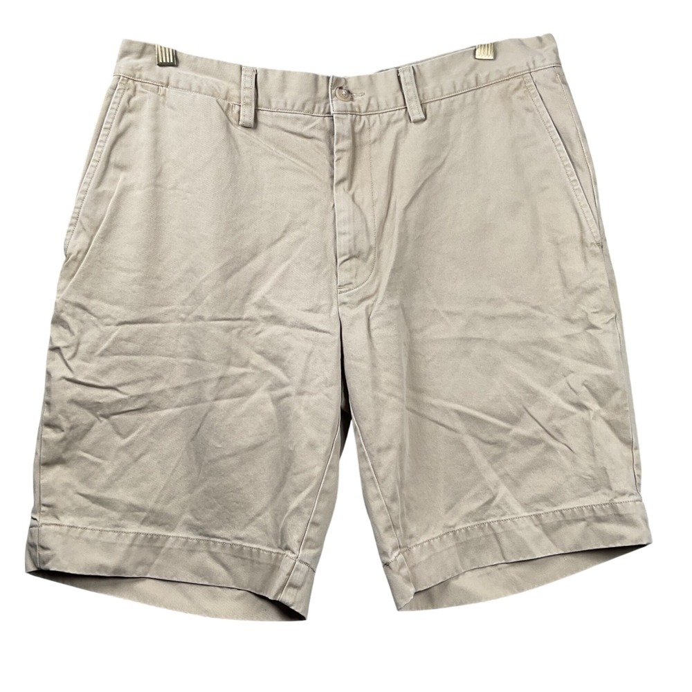 Polo Ralph Lauren Chino Shorts Mens 33 Khaki Classic Fit 9 Inch Inseam Cotton